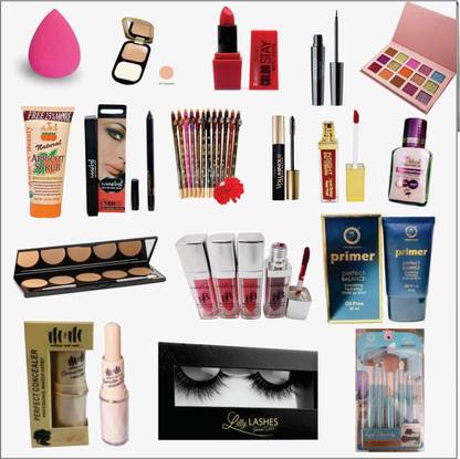 Glow and Go Anishka beauty Cosmetic combo kit of 17 [17 item in the set] (Pack of 17)