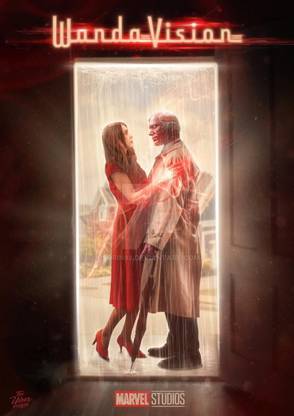 Vision Wanda Poster, Tv series poster, wandavision poster for home & office-01 Fine Art Print