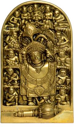 B H A R A T H A A T Brass Lord Sarangpur Hanuman Idol Statue Murti Showpiece (4.6 x 1 x 7.5 inches) Decorative Showpiece  -  19.05 cm