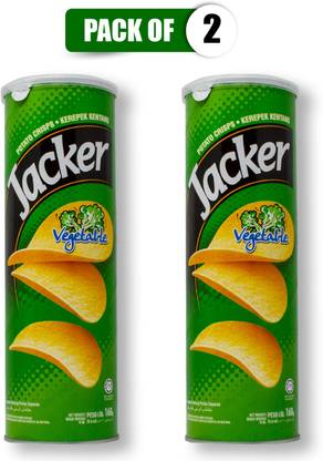 Jacker Potato Crisp Vegetable 160 g : Pack of 2 Chips