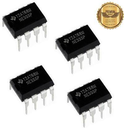 geeta enterprises (pack of 4) Genuine NE555 TIMER IC (used for timer, pulse generation, and oscillation) Timer Counter and Clock NE555 Precision Timer Electronic Components Electronic Hobby Kit