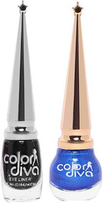Color Diva Baris Black6 ml & Bonsai Blue5.5 ml Eyeliner (Set of 2) 11.5 ml