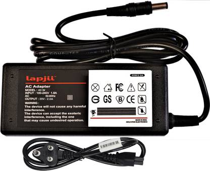LAPJII Adapter Charger Mini Slim IDEA PAD S10, S10-2, S10-2e, S10-3, S10-3s, S10-3t Laptops 40W,20V,2A-Pin-5.5X2.5,W 40 W Adapter