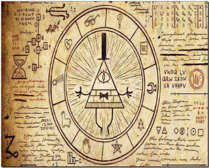 SKY DOT gravity falls illuminati pentagram bill cipher Mousepad