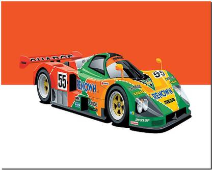SKY DOT poster car race cars mazda 787b le mans hd wallpaper Mousepad