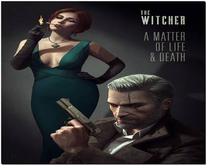SKY DOT the witcher the witcher 3 wild hunt artwork digital art wallpaper preview Non Slip Base Mousepad