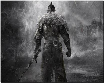 SKY DOT dark souls knight sword video games wallpaper Non Slip Base Mousepad