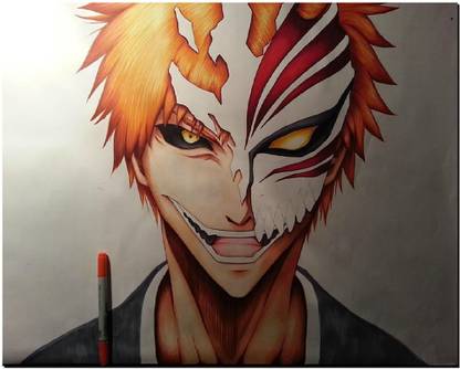 SKY DOT kurosaki ichigo bleach hollow mask wallpaper preview Non Slip Base Mousepad