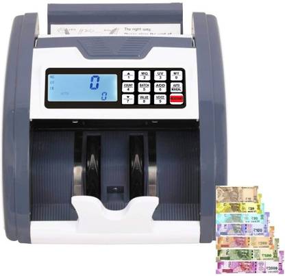 Drop2Kart Bill Counter - Automatic Counts All INR Currency, UV/MG/MT Fake Bill Detection, Big TFT LCD Display with FakeNote Alarm Note Counting Machine