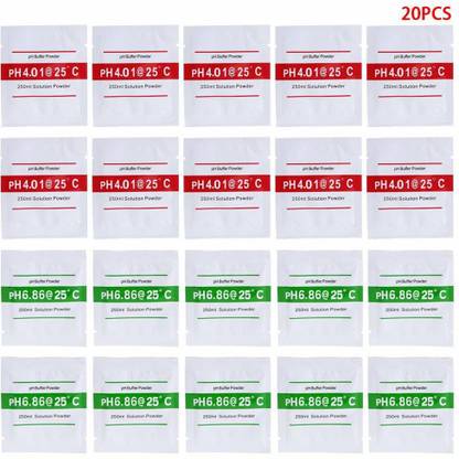 MERRITO 20pcs Merrito Pack pH Buffer Solution Powder for Precise Calibration of pH Meter, pH Calibration Powder Solution 6.86,4.01 pH Indicators