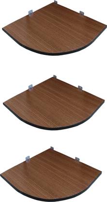 SOKHI FURNISHING Side Corner Mount Wall Shelves Wooden Wall Shelf Wooden Wall Shelf