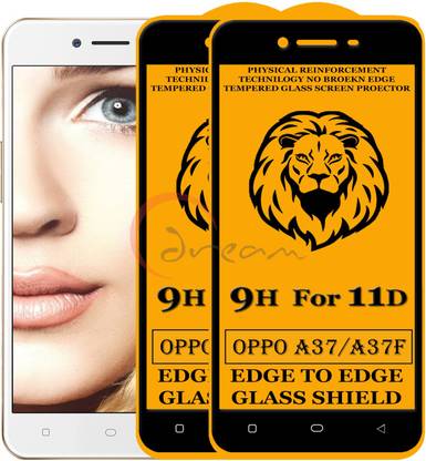 Dream Edge To Edge Tempered Glass for Oppo A37 (Anti-Fingerprint,Zero Bubble,9H Hardness)