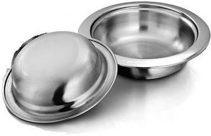 JS Hotelware Stainless Steel Heavy Duty Deluxe Curry Serving Bowl or Dish Rice Plates