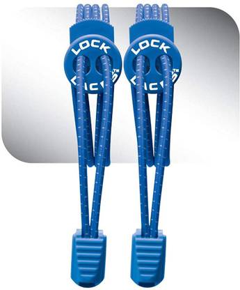 Lock Laces (Elastic No Tie Shoelaces) - Lock Them Once and Break Free from Tying Them All Day! - Royal Blue Shoe Lace