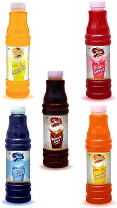 jeni Pineapple, Pink Guava, Blue Cocktail, Masala Soda, Chat-pata Mango Sharbat [Pack of 5 Flavors] pineapple, Pink Guava, Blue Cocktail, Masala soda, Chat-Pata mango