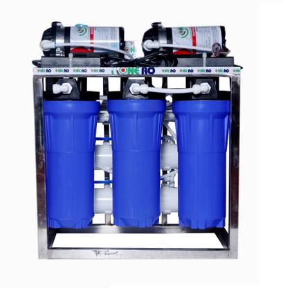 ONE RO 25 LPH Commercial RO Water Purifier Plant Double Purification With Auto Shut Off And TDS Adjuster { 25 LITRE } Tap Mount Water Filter