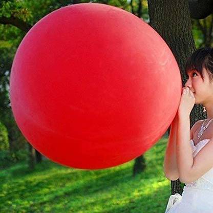 Party Monkey Solid Huge Latex Balloon 36 size 90Cm Half Body Size Red Balloon