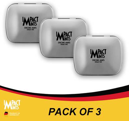 Impact Mints Sugar Free Mint Strong Mint : Pack of 3 Strong Mint Mint