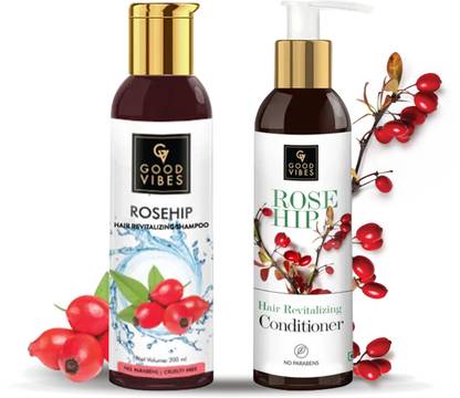GOOD VIBES Rosehip Shampoo 200ml + Conditioner 200ml