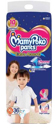 MamyPoko PANT STYLE EXTRA ABSORB DIAPER - XL 36 ( 36 Count ) - XL