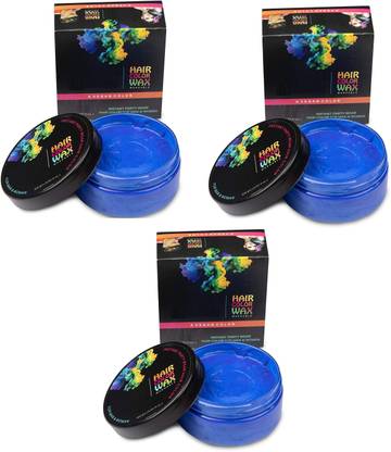 MYEONG temporary hair color wax washable instant hair colour style Strong Hold your hair with Blue color hair wax , blue