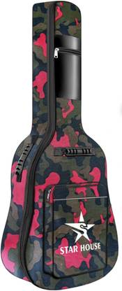 Star House Acoustic Guitar Bag For All Size Guitars Heavy Nylon Material Fabric Full Padded (RED) Guitar Bag