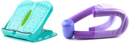 Manogyam Combo Of Slant Board Adjustable Calf Stretcher And Thigh Master Thigh Toner & Butt, Leg, Arm Toner/Leg Exerciser Home Equipment Fitness Accessory Kit Kit