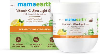 Mamaearth Vitamin C Ultra Light Gel Oil-Free Moisturizer with Vitamin C & Aloe Vera Water for Glowing Hydration