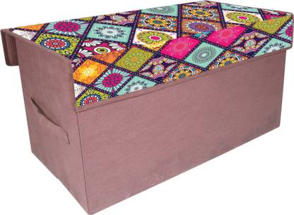 Flipkart SmartBuy Storage box/Toy Organizer/Storage organizer with Lid, Large,Multi _Checks Overhead Storage Shelf