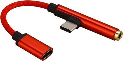 VOROID Red -93-AS-Audio and Charger 2 in 1 Type c Charger Adapter For Millet 6 / Millet Mix 2 / LeTV 2 Charger Splitter type c adapter Phone Converter