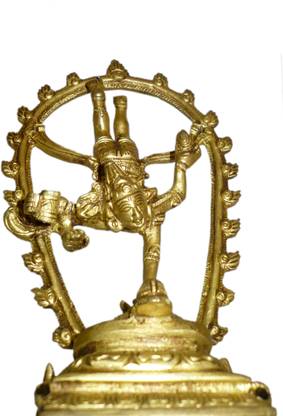 B H A R A T H A A T Brass Nataraja Nataraj Statue Murti Idol Showpiece (3.4 x 1.5 x 6 inches) Decorative Showpiece  -  15.24 cm