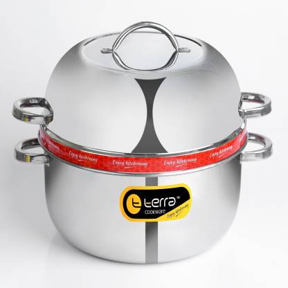 t terra cookware Enjoy kitchening (Certified Manufacturer) Choodarapetty Thermal Rice Cooker 1.5 Kg With Pot & Rubber Gasket Stainless Steel Steamer