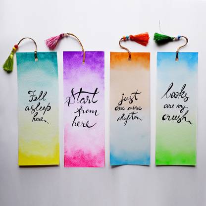 Lazy Crafts Hand Painted Classy Paperback Bookmark
