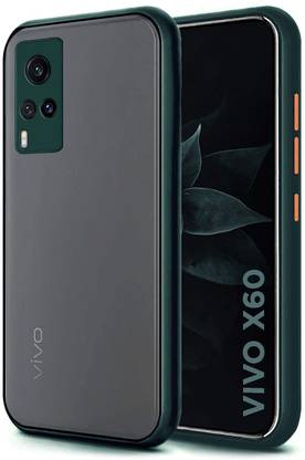 Deepsi Back Cover for Vivo Y51A Hard Case Colour Button Bumper with Camera Protection Smoke Cover (Dark Green)