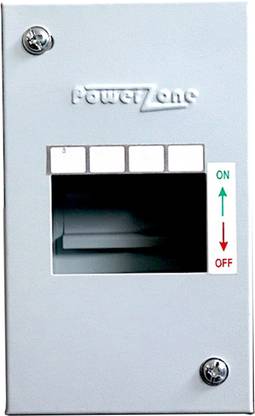 POWERZONE 4 pole Metal MCB BOX Single Door Distribution Board