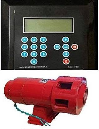 HANUTECH Automatic School Bell Management System with Industrial Siren 220V AC Hooter Loud Sound Range 1 KM | Shifts Changing Alarm System for Schools, Offices and Industries Wired Door Chime