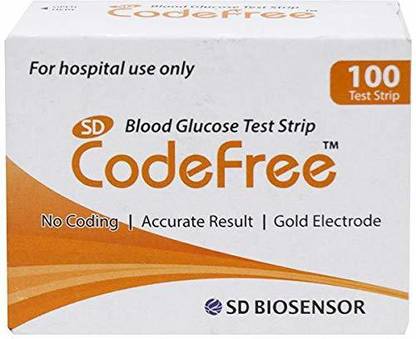 SD Codefree Sugar check 200 Glucometer Strips