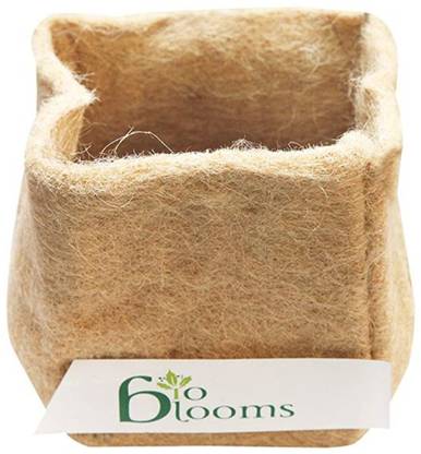 bio blooms AGRO INDIA PRIVATE LIMITED Jute Grow Bag, Natural, Small Size Bag 5 x 5 inch, 10 Pieces Grow Bag