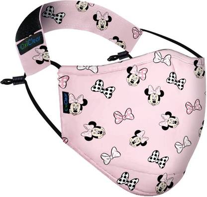 OxiClear N99 Anti Pollution Face Mask for Kids (Mini) with 4 Activated Carbon Filters & Detachable Headband, D.R.D.O Certified, Washable N Reusable Cloth Mask With Melt Blown Fabric Layer