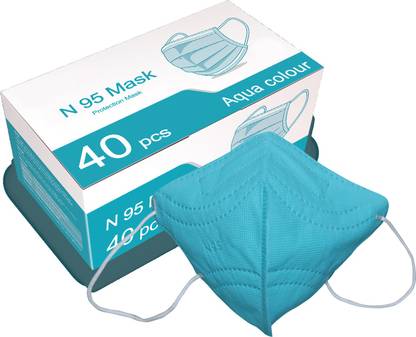 VASUKI ENTERPRISE AQUA Color Unisex Reusable & Washable N-95 5 Layer 40 Mask