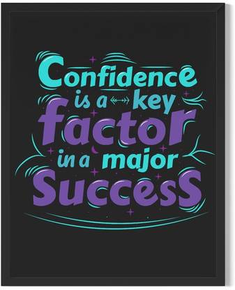 Infinite Nation confidence Motivational Posters for Home décor for Boys Girls Kitchen Room Funny Posters (8x12 inch Synthetic Wood Black Frame) Digital Reprint 12 inch x 8 inch Painting
