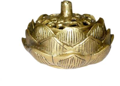 B H A R A T H A A T Brass Kamal Box Showpiece (3.5 x 3.5 x 2 inches) Decorative Showpiece  -  5.08 cm