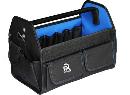 Rigsafe 14" Foldable Tool Bag with Metal Handle Bar Polyester Tool Bag