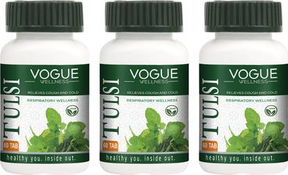 Vogue Wellness Tulsi Tablet for Respiratory Wellness & Relief in Cough & Cold