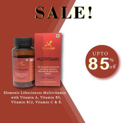 Element Lifesciences Multivitamin Multi Mineral Ginseng and Lycopene Extracts - 180Tablets