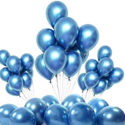Dul Dul Solid METALLIC BLUE BALLOONS Balloon