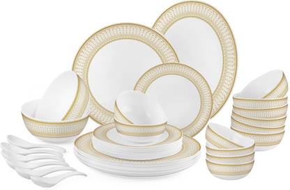 cello Pack of 33 Opalware Divine Emperor 33 Pcs Dinner Set