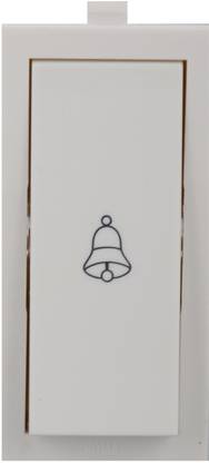 ANCHOR Roma Bell Push 21044, White, 10 amp 240V 10 A One Way Electrical Switch
