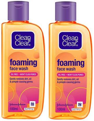 Clean & Clear Foaming  - 100ml (Pack Of 2) Face Wash
