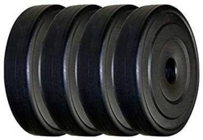 PEERTRADER 12 kg PVC Spare Weight Plates Combo [3KG INTO 4 ] Filled With Solid Concrete Home Gym Combo